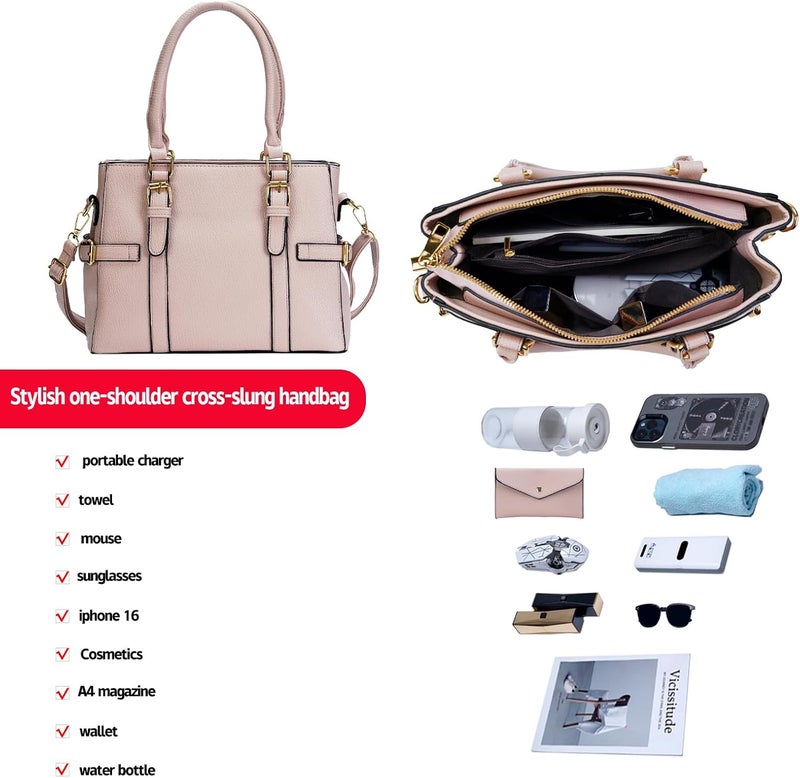 Tigpoy Women's Handbags Fashion Leather Handbags Purses for women Tote Bag Shoulder Bag Top Handle Satchel Fall Purse - Image 3